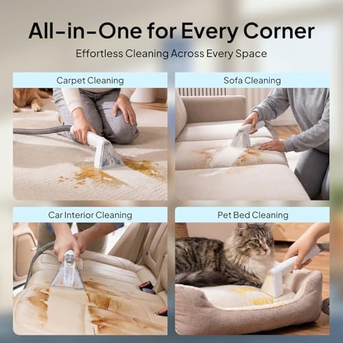 Livatro Portable Carpet Upholstery Cleaner Machine with 2.3L+1.3L Dual Tank - Image 5