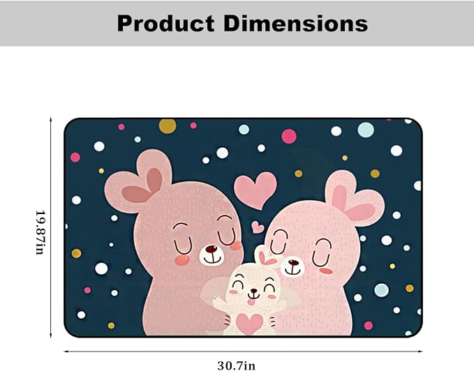 Magnetic Car Window Shade for Baby, Cartoon Pattern Automotive Side Window Blackout Curtain, Vehicle Sun Shade UV Privacy Protection Heat Blocking Cover, Universal Fit (Rabbit) - Image 2