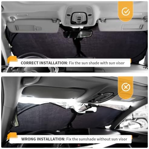 for Kona 2025 Windshield Sun Shades Sunshade Window for Hyundai Kona 2017-2024 Windshield Cover for Palisade Sonata G80/90 Azera XG350 Accessories Sun Visor Protector 210T Reflective Sun Shield - Image 6