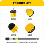 Holikme 5Pack Drill Brush Set with Extension for Car & Bath Detailing - Image 5