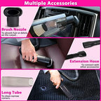 THINKWORK Car Detailing Kit with Vacuum, Pink Car Cleaning Accessories Set - Image 3