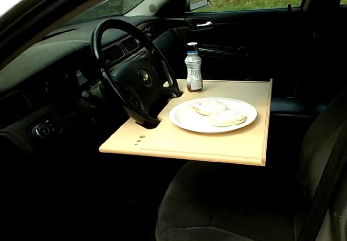 Contractor Size (23 1/2" x 16 1/2") Pickup & Car Desk - Mobile Office -Steering Wheel Laptop Table - Automobile Desk - Multipurpose Workstation For Vehicles - Car Writing Table/ Eating Tray - Image 9