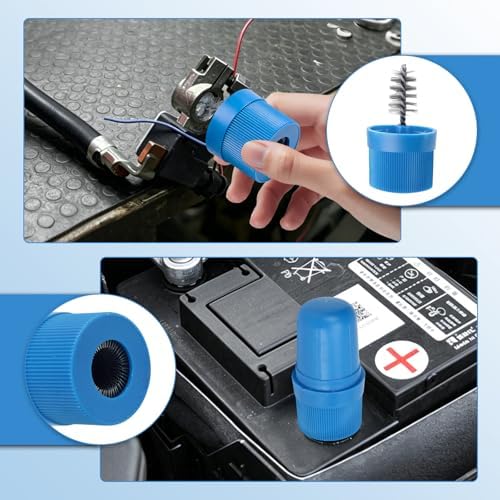 4PCS Car Battery Terminal Cleaners, Battery Terminal Brush for Automotive and Marine Batteries, Post Cleaner Wire Brush Tool with Storage Cover Included - Image 5