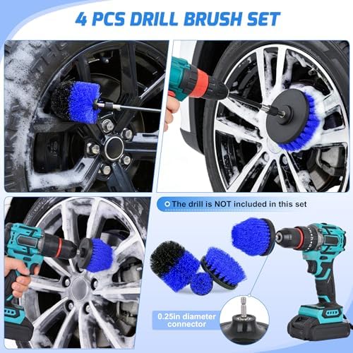 Nilight 52PCS Car Detailing Kit for Interior Exterior Car Care, Blue - Image 6