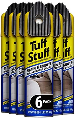 Tuff Stuff Car Cleaner and Stain Remover, Multi-Purpose for Cars, Truck, Motorcycle, Scrubby Cap, Aerosol, Pack of 6, 17182C-6PK by Unknown