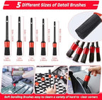 55PCS Car Detailing Kit Interior Cleaner with High Power Handheld Vacuum, Car Detailing Brush Set, Car Cleaning Kit, Drill Brush Set, Car Cleaning Tools Brushes for Interior, Exterior, Wheels - Image 3