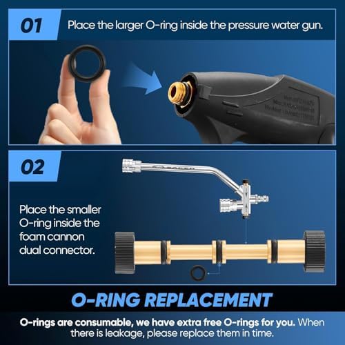 Saker Foam Cannon Dual Connector Accessory for Pressure Washer Kit - Image 5