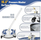 16.5" Pressure Washer Surface Cleaner Attachment with 4 Wheels - Image 3