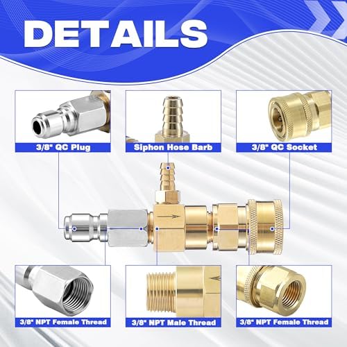 JOEJET Fixed Downstream Injector for Pressure Washer, 2-3 GPM - Image 2