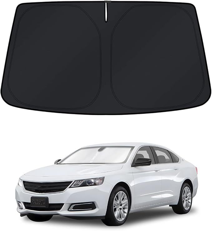 KUST Windshield Sun Shade for Chevy Impala 2014-2018 2019 2020 Window Accessories Shade Sun Visor Cover Foldable Block UV Rays by KUST