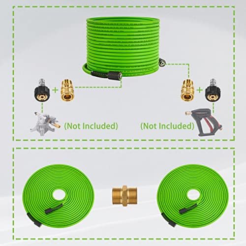 PWACCS Pressure Washer Hose, 50 FT x 1/4", 3600 PSI, M22 Fittings - Image 5