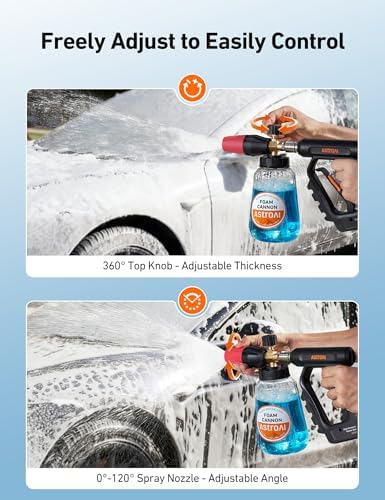 AstroAI Foam Cannon for Pressure Washer with 1/4" Quick Connect Plug, 1 L - Image 5