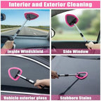 Windshield Cleaner Tool, 17Pcs Car Interior Detailing Kit, Detailing Brush, Towels, Duster, Car Cleaning Kit Interior for RVs, Truck, Trailer (Pink) - Image 3