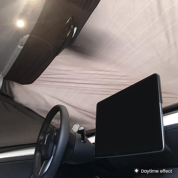 Havnby 2020-2024 Tesla Model Y Curtains Car Privacy Windshield Sun Shade for Camping Foldable Auto Accessories UV and Sun Protection 8-Piece - Image 3