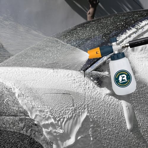 Sooprinse Foam Cannon with 1/4 Inch Quick Connector, Heavy Duty Car Foam Blaster Wide Neck Adjustable Snow Foam Lance for Pressure Washer, 1 Liter - Image 6