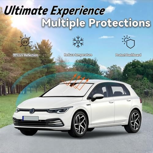 Windshield Sun Shade for 2022-2026 Volkswagen VW Golf MK8 GTI R - Image 3