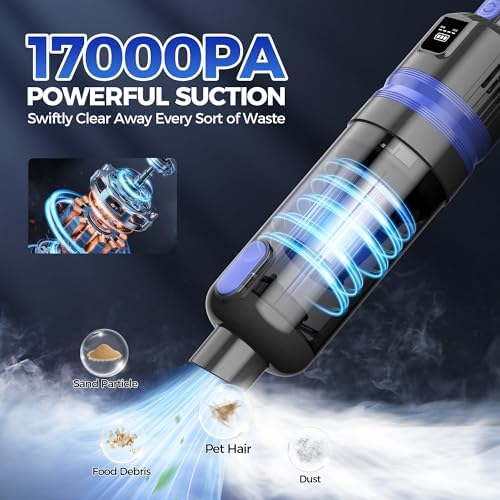 Handheld Vacuum with Type-C Charging, Rechargeable Battery Powered, Lightweight for Home Office Pet - Image 6
