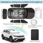 TINGLU 8PCS Window Shades for Volkswagen VW Tiguan 2018-2023 Accessories Car Side Full Windows Rear Triangular Windshield Sun Shade Sun UV Rays & Privacy Protection for Camping,Napping,and Relaxing - Image 3