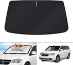 KUST Windshield Sun Shade for Dodge Caravan Mini Van 2008-2018 2019 2020 (NOT for Dodge Grand Caravan) Window Accessories Sunshade Sun Visor Protector Foldable Block UV Rays by KUST