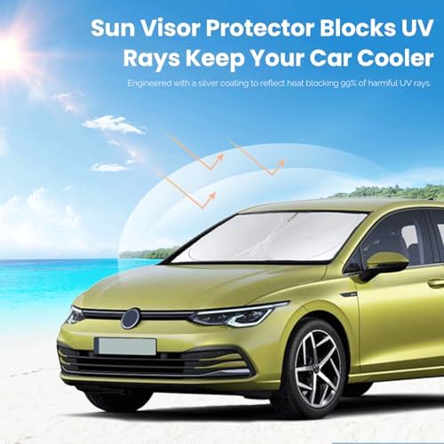Windshield Sun Shade for 2015-2020 2021 Volkswagen Golf GTI/e-Golf/Golf R - Image 5
