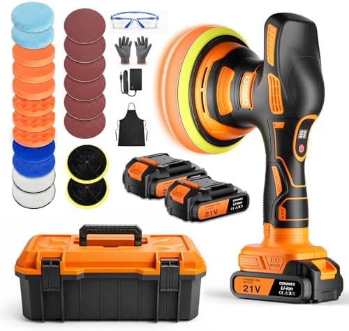 8-Speed Cordless Car Buffer Polisher Kit, 28 PCS Complete Kit by Unknown