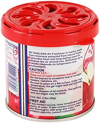 Auto Dynasty My Shaldan Japanese Room/Car Limonene Gel Natural Air Freshener Cans, Apple Scent, 80g - Image 6