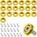 smilfuy 20PCS Aluminum Bumper Fender Washer Stainless Steel Bolts, Yellow by smilfuy