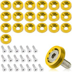 smilfuy 20PCS Aluminum Bumper Fender Washer Stainless Steel Bolts, Yellow by smilfuy