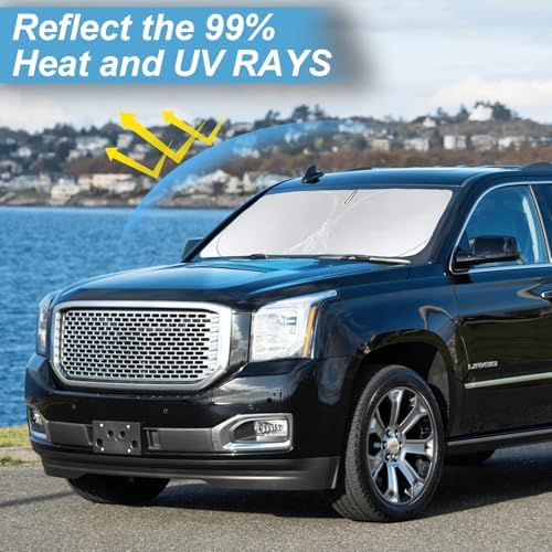 Windshield Sunshade for 2021-2025 2026 GMC Yukon/Yukon XL Window Shades - Image 2