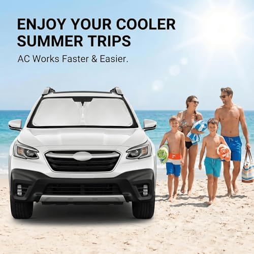 for Subaru Outback 2020-2024 2025 2026 Windshield Sun Shade - Front Window Shade Custom Fit Outback Accessories Sun Visor Foldable Sunshade Blocks UV Rays Summer Must Have Car Accessories - Image 4