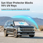 Windshield Sunshade for Hyundai Palisade 2020-2026 Sun Shade - Image 2