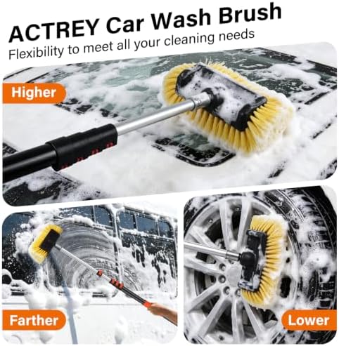 12FT Car Wash Brush with Long Handle,Car Clean Kit with 12in Soft Brush - Image 7