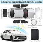 TINGLU Window Shades for Hyundai Elantra 2021-2025 2026 Accessories Car Side Full Windows Rear Triangular Windshield Sun Shade Sun UV Rays Privacy Protection 6PCS - Image 3