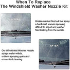 Front Windshield Washer Nozzles Kit for 2008 2009 2010 Ford Super Duty F-250 F-350 F-450 F-550 Replaces # 7C3Z-17603-A 7C3Z-17K605-A Wiper Spray Washer Jet and Hose repair kit - Image 7