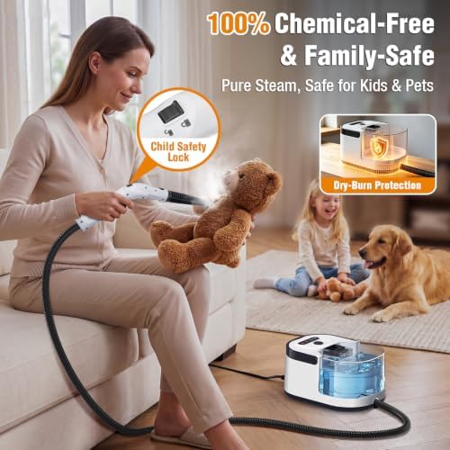 Steam Cleaner, 15s Fast Heat-Up Handheld Steam Cleaner for Home & Car - Image 4