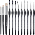 PANDAFLY Miniature Paint Brushes Drybrush Set, 12 Sizes by PANDAFLYArtSupplies