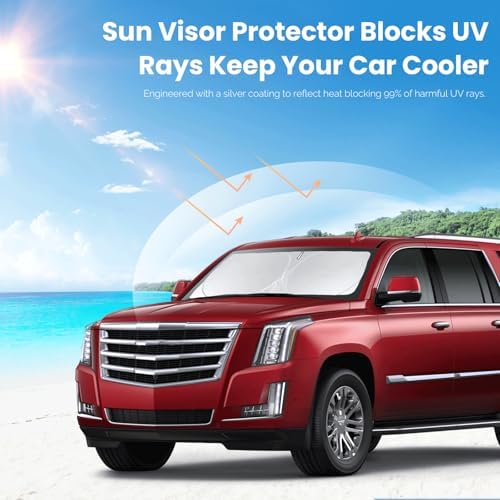 Windshield Sunshade for Cadillac Escalade 2021-2024 2025 2026 Sun Visor - Image 6