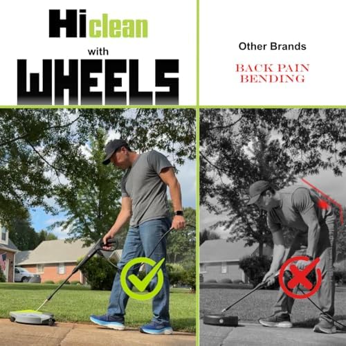 Hiclean 12" Electric Pressure Washer Surface Cleaner with Wheels, Grey - Image 3