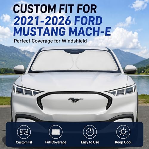 Custom Fit Windshield Sun Shade for Ford Mustang Mach E 2021-2026 - Image 2