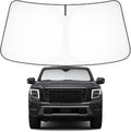 Proadsy Custom Fit 2020-2024 Nissan Titan Windshield Sun Shade, Blocks Heat | 240T Heat Shield, Drops Temp 54°F, Blocks 99% UV, Prevents Dashboard Cracking, Summer Parking & Beach Trips, Easy Twist-Fold by Proadsy