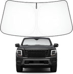 Proadsy Custom Fit 2020-2024 Nissan Titan Windshield Sun Shade, Blocks Heat | 240T Heat Shield, Drops Temp 54°F, Blocks 99% UV, Prevents Dashboard Cracking, Summer Parking & Beach Trips, Easy Twist-Fold by Proadsy