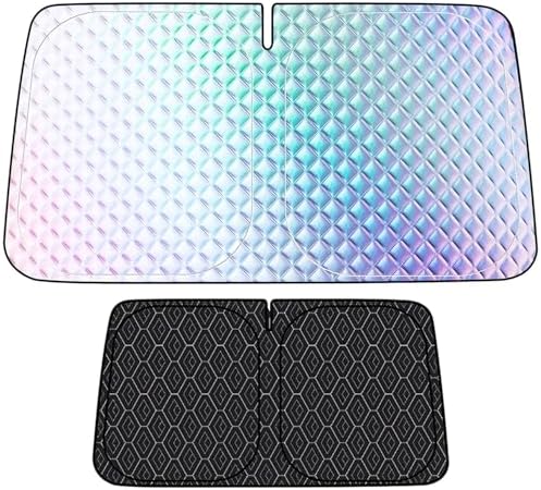 Car Windshield Sunshield Foldable Front Windshield Sunshade 55"x28" by Muamos
