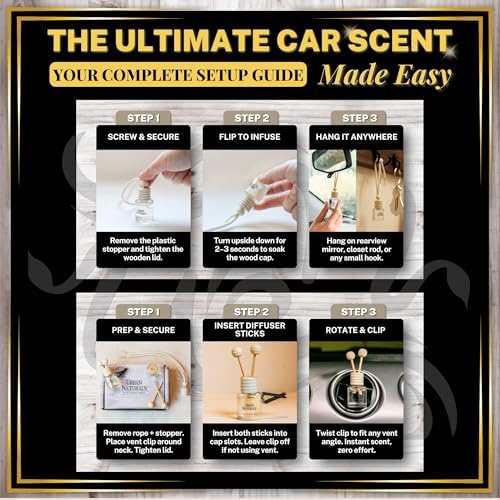 Urban Naturals Greed Car Air Freshener for Men | Aventos Cologne Inspired Fragrances | Hanging Automotive Diffuser with Vent Clip | Strong Car Freshners | Creed Scent | Made in USA (1 Pack) - Image 6