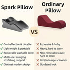 Couples Pillow for Intimacy,Memory Foam Intimacy Butt Pillow Cushion for Lumbar Support,27° Angle Posture Support Intimacy Pillows,Prone Sleeping Pillows,Provides Waist and Neck Support #a - Image 4
