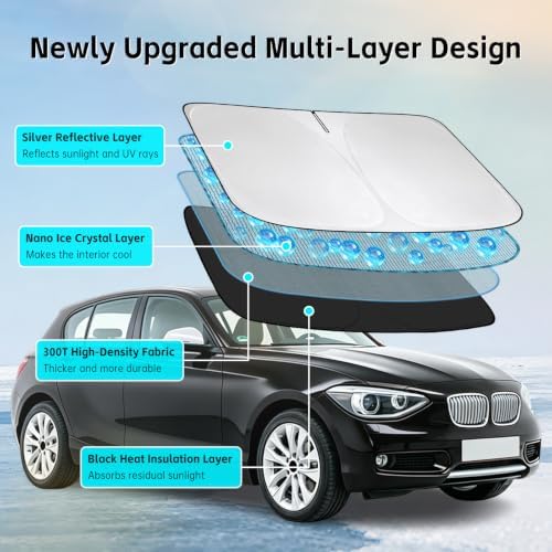 Windshield Sun Shade for BMW 1 Series 2008-2013 Sunshade - Image 3