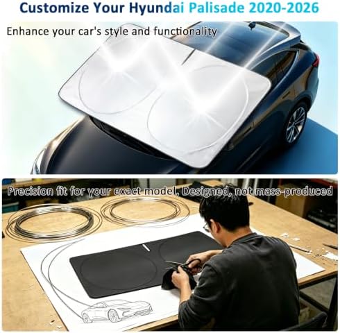 Car Windshield Sun Shade for Hyundai Palisade 2020-2026 - Image 3