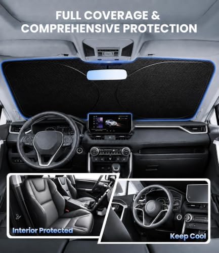 Zanch Windshield Sun Shade for Toyota Tundra 2000-2025 - Image 5
