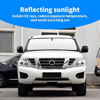 Front Windshield Sun Shade Custom Fit Compatible for Armada 2018-present Sunshade Foldable UV Ray Reflector Sun Visor Protector Accessories Shield Cover Reflective (for Armada 2018-present) - Image 3