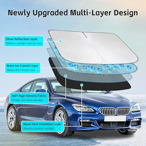 Windshield Sun Shade for BMW 6 Series 2012-2026 Sunshade - Image 3