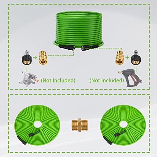 PWACCS Pressure Washer Hose, 100 FT x 1/4", M22 Fittings - Image 3